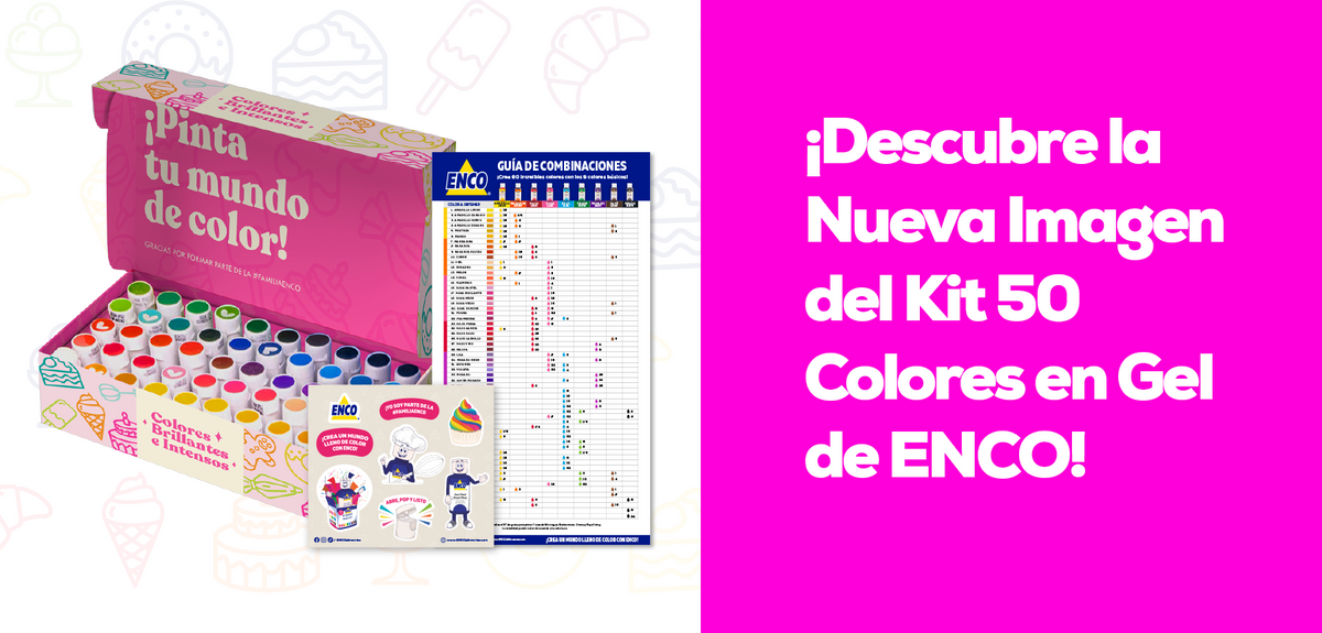¡Descubre la Nueva Imagen del Kit 50 Colores en Gel de ENCO! ENCO Menudeo