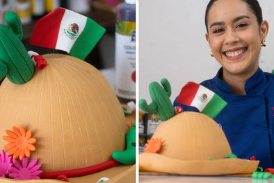 ¿Cómo hacer un pastel con forma de sombrero mexicano?