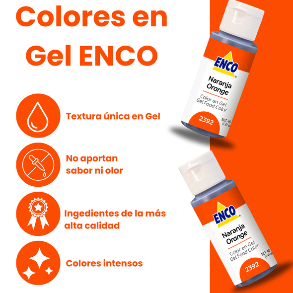 COLOR NARANJA EN GEL 2392 (40G)