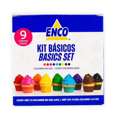 KIT 9 COLORES EN GEL BÁSICOS (40G)