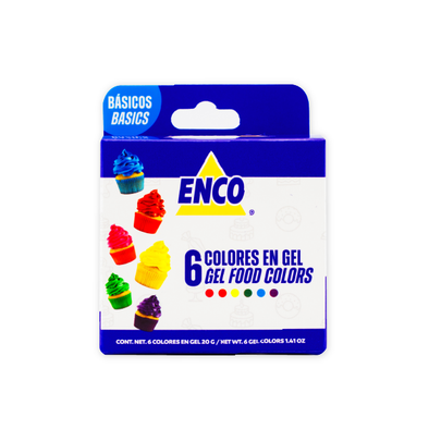 KIT 6 COLORES EN GEL BÁSICO (20G)