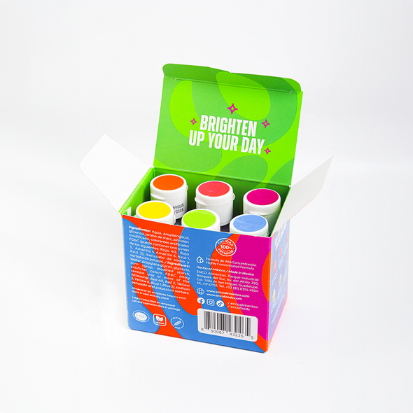 KIT 6 COLORES EN GEL NEÓN (20G)