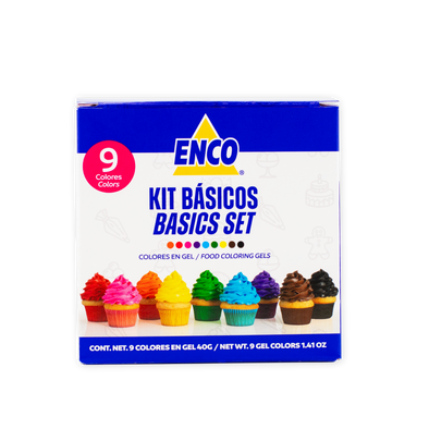 Kit 9 Colores Básicos en Gel 40g